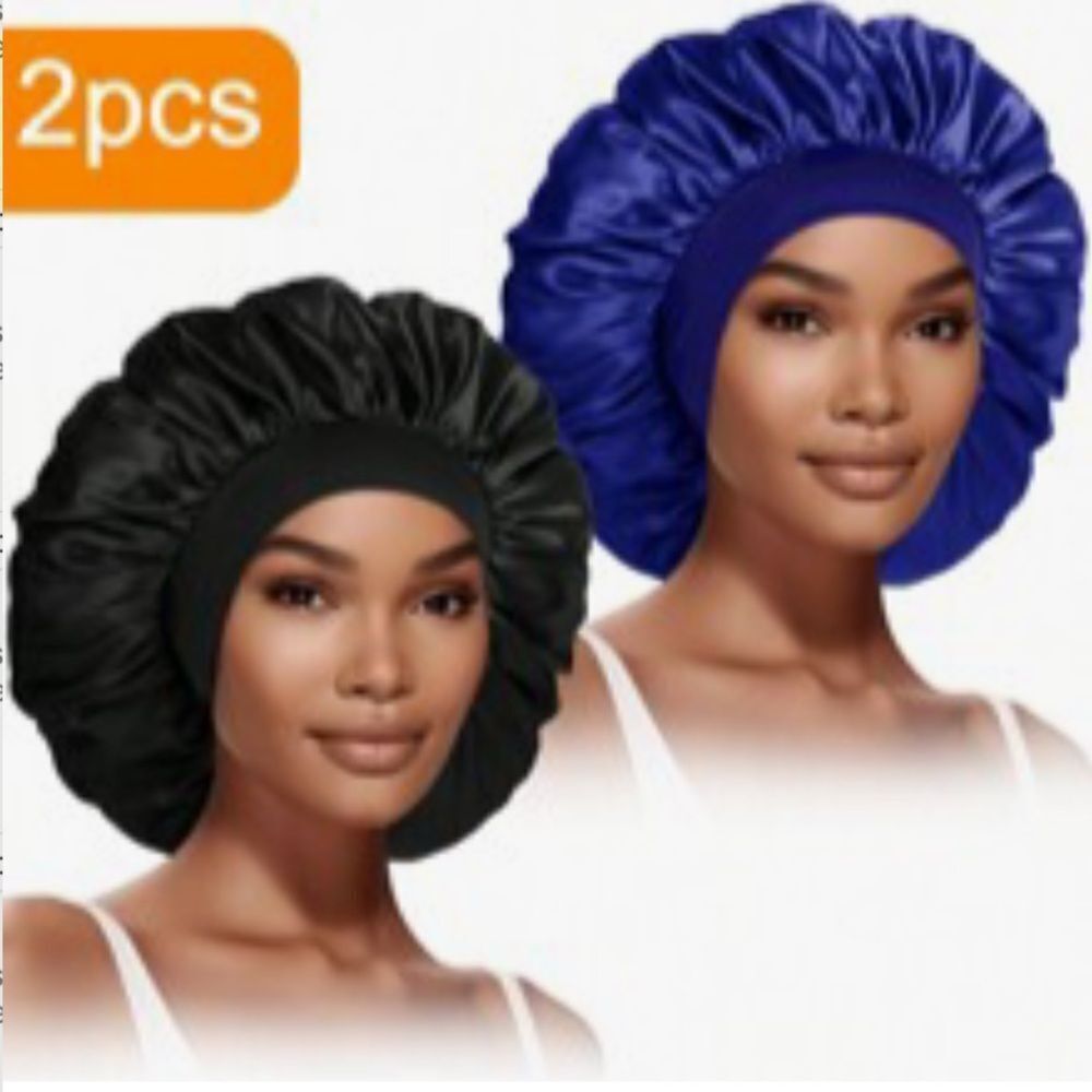 3for$20 2pcs( black & dark royal blue) Women Bonnets